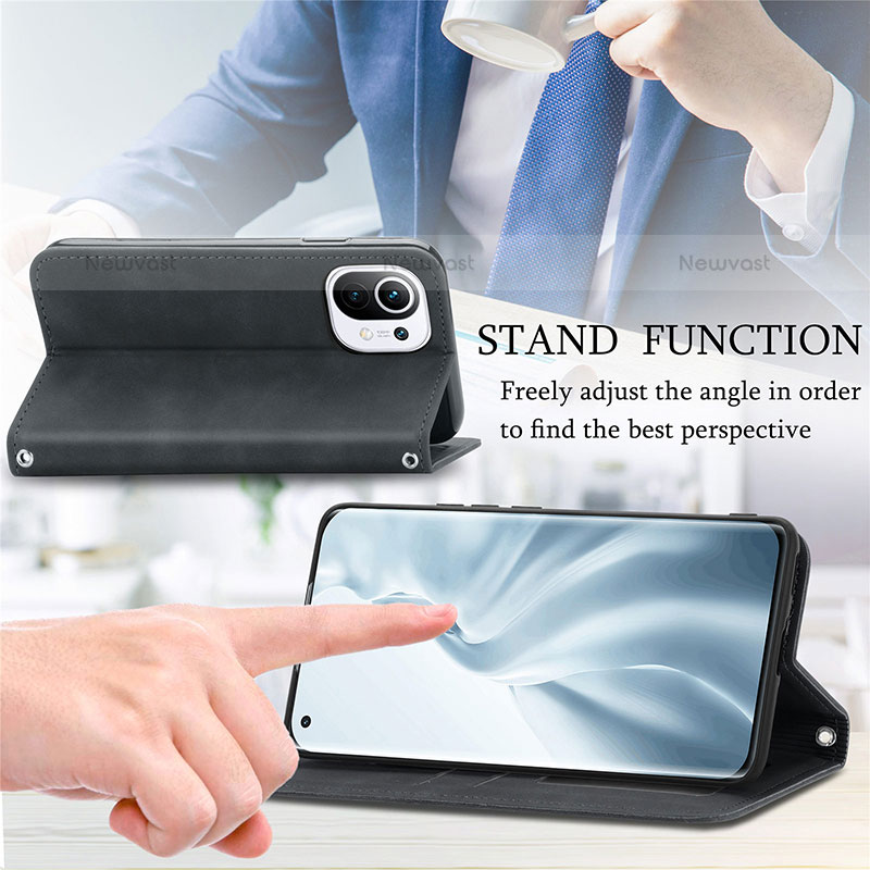 Leather Case Stands Flip Cover C05 Holder for Xiaomi Mi 11 5G