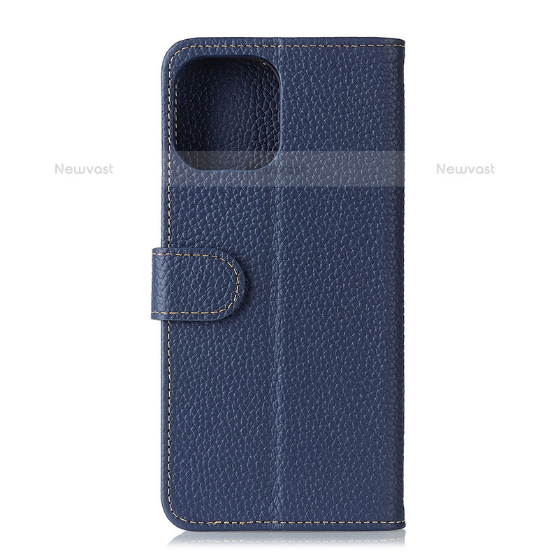 Leather Case Stands Flip Cover C06 Holder for Xiaomi Mi 11 5G Blue
