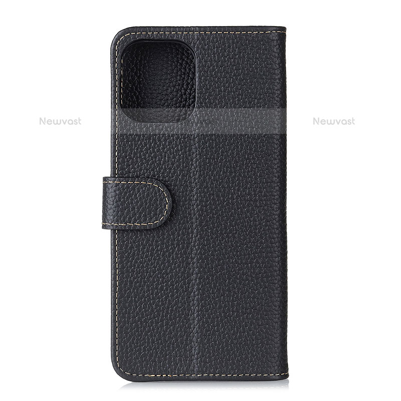 Leather Case Stands Flip Cover C06 Holder for Xiaomi Mi 11 Lite 4G Black