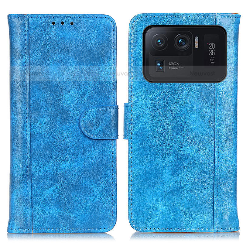 Leather Case Stands Flip Cover D07Y Holder for Xiaomi Mi 11 Ultra 5G Sky Blue