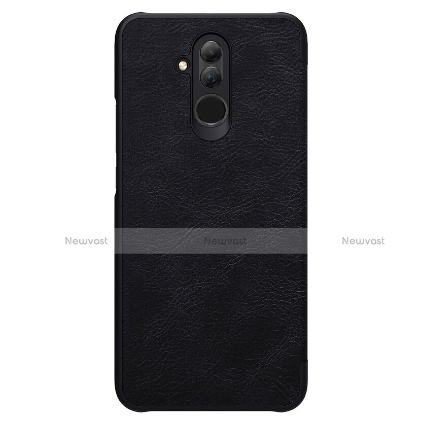 Leather Case Stands Flip Cover F01 for Huawei Mate 20 Lite Black