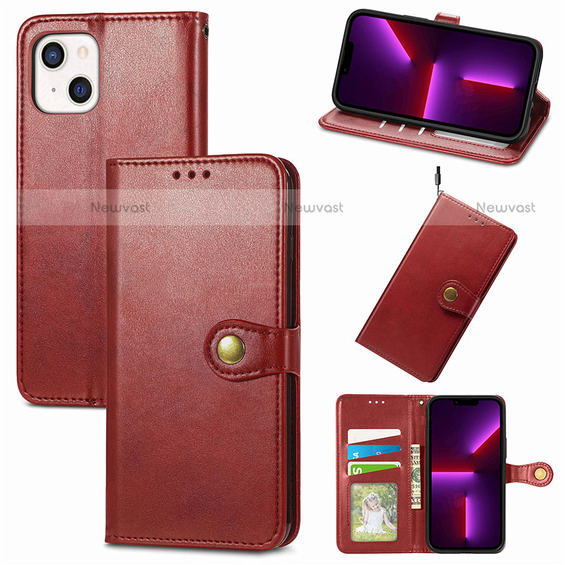 Leather Case Stands Flip Cover F01 Holder for Apple iPhone 13 Mini