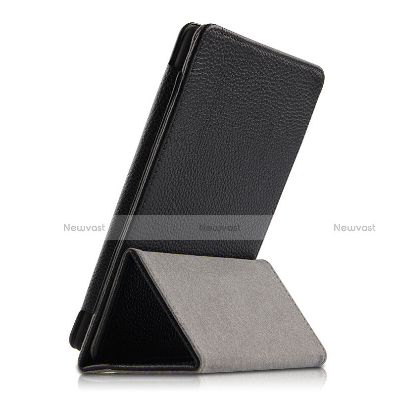 Leather Case Stands Flip Cover for Amazon Kindle Paperwhite 6 inch Black