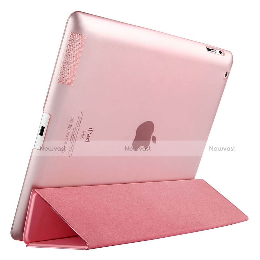 Leather Case Stands Flip Cover for Apple iPad 2 Pink