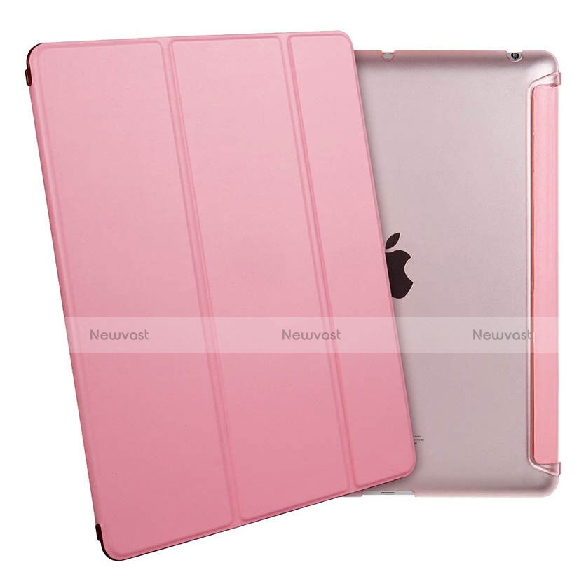 Leather Case Stands Flip Cover for Apple iPad 3 Pink