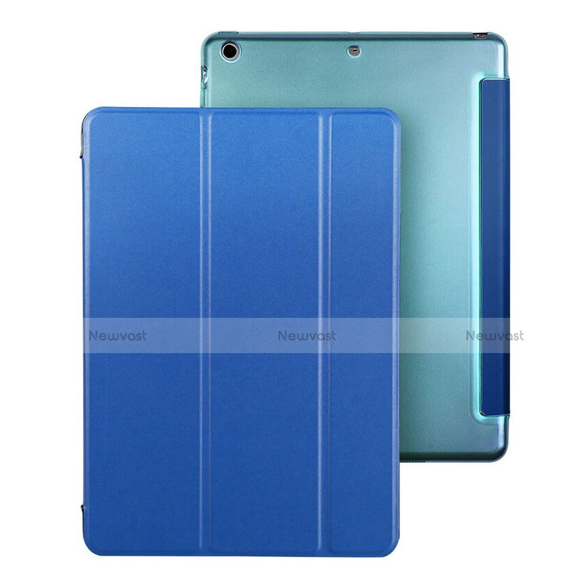 Leather Case Stands Flip Cover for Apple iPad Air Blue