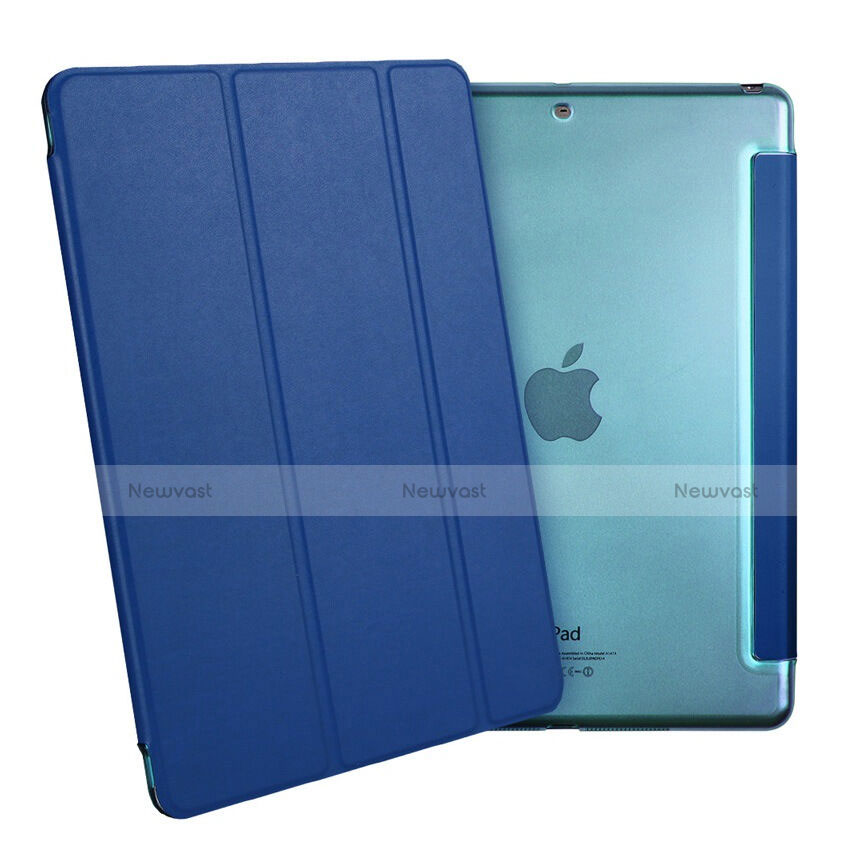 Leather Case Stands Flip Cover for Apple iPad Air Blue
