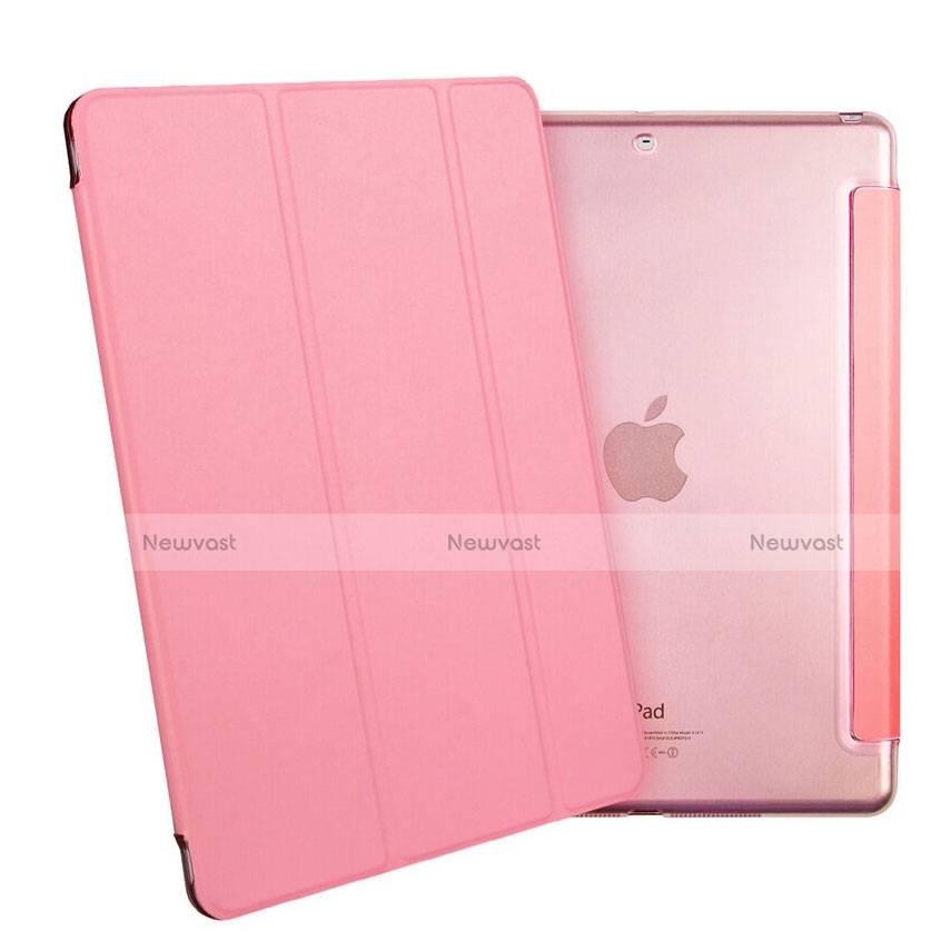 Leather Case Stands Flip Cover for Apple iPad Air Pink