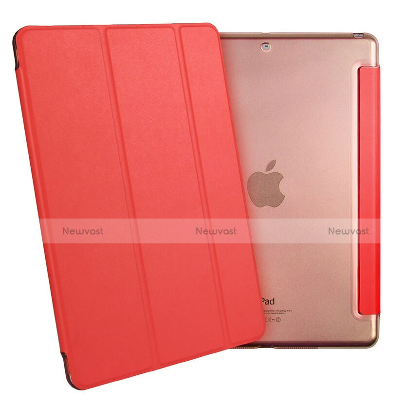 Leather Case Stands Flip Cover for Apple iPad Air Red