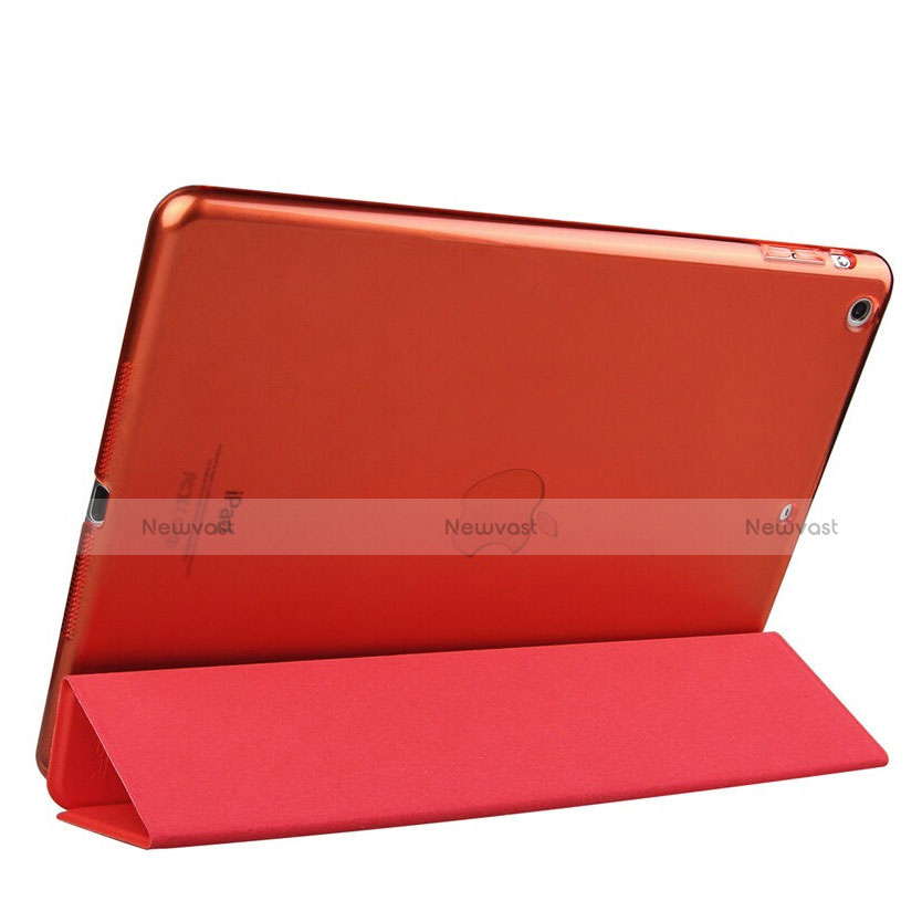 Leather Case Stands Flip Cover for Apple iPad Air Red