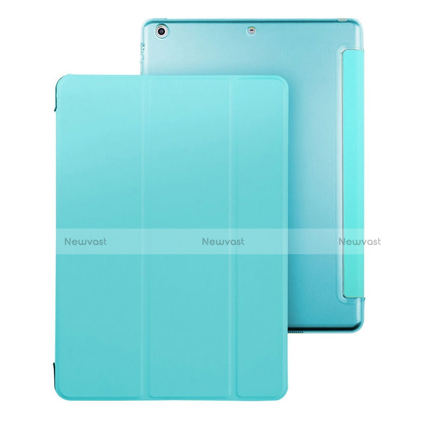 Leather Case Stands Flip Cover for Apple iPad Air Sky Blue