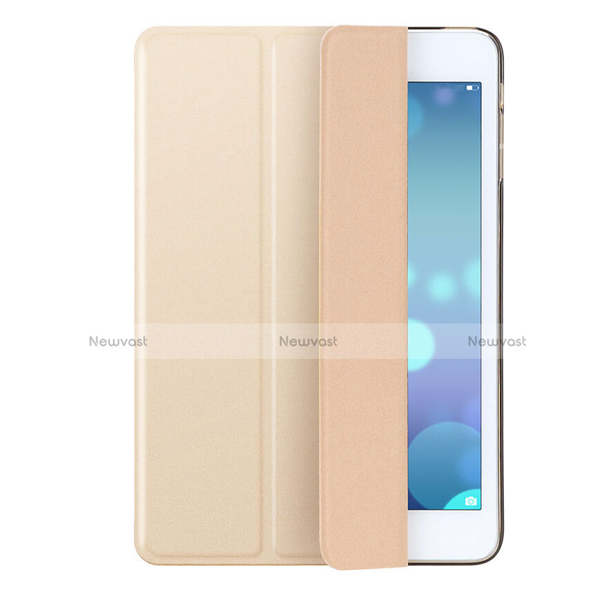 Leather Case Stands Flip Cover for Apple iPad Mini 3 Gold