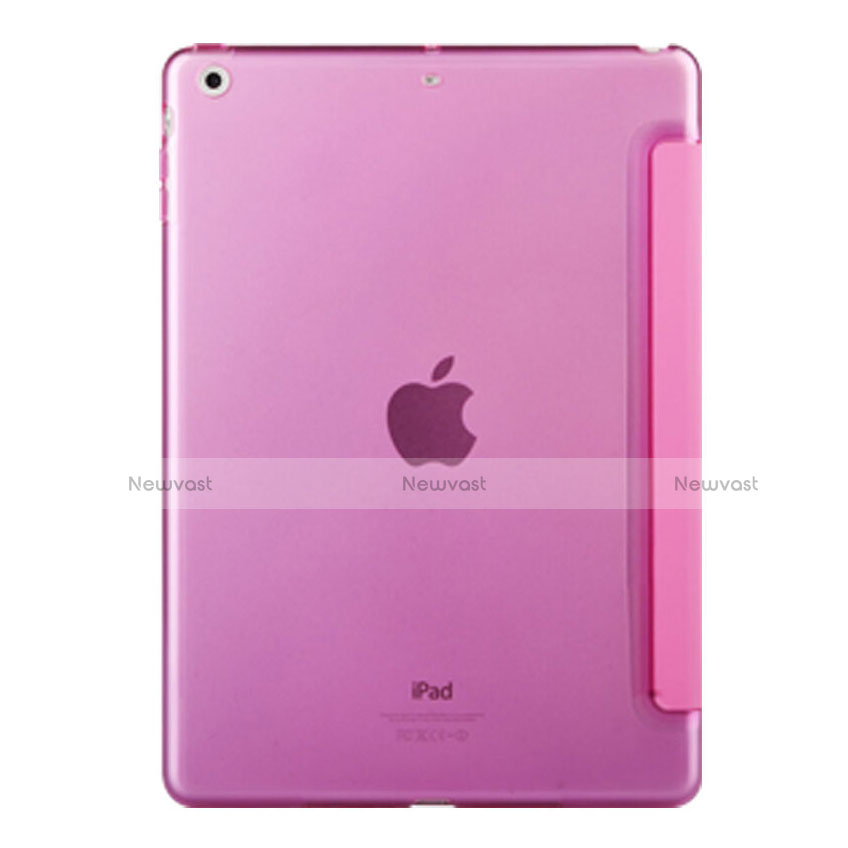 Leather Case Stands Flip Cover for Apple iPad Mini 3 Hot Pink