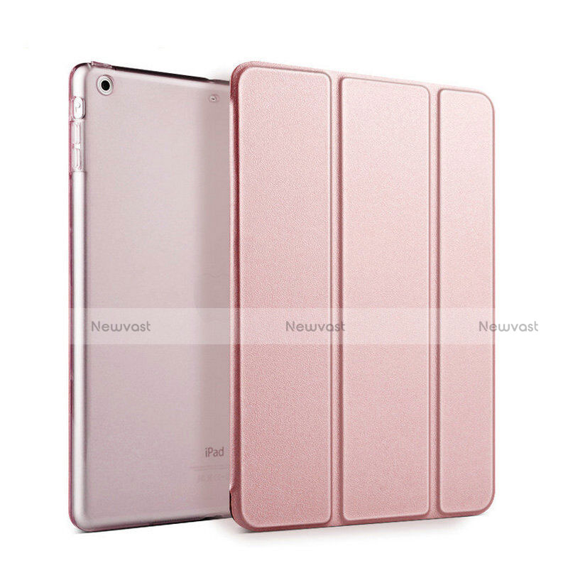 Leather Case Stands Flip Cover for Apple iPad Mini 3 Rose Gold
