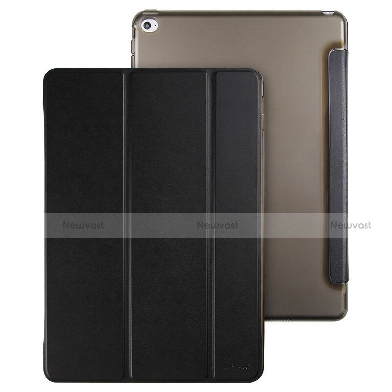 Leather Case Stands Flip Cover for Apple iPad Mini 4 Black