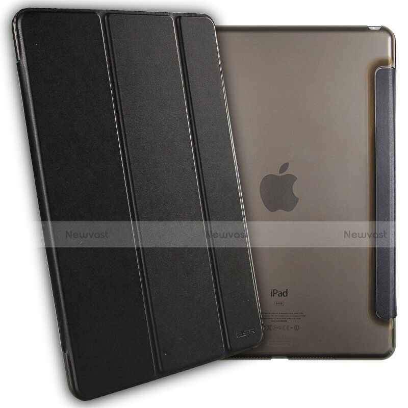 Leather Case Stands Flip Cover for Apple iPad Mini 4 Black