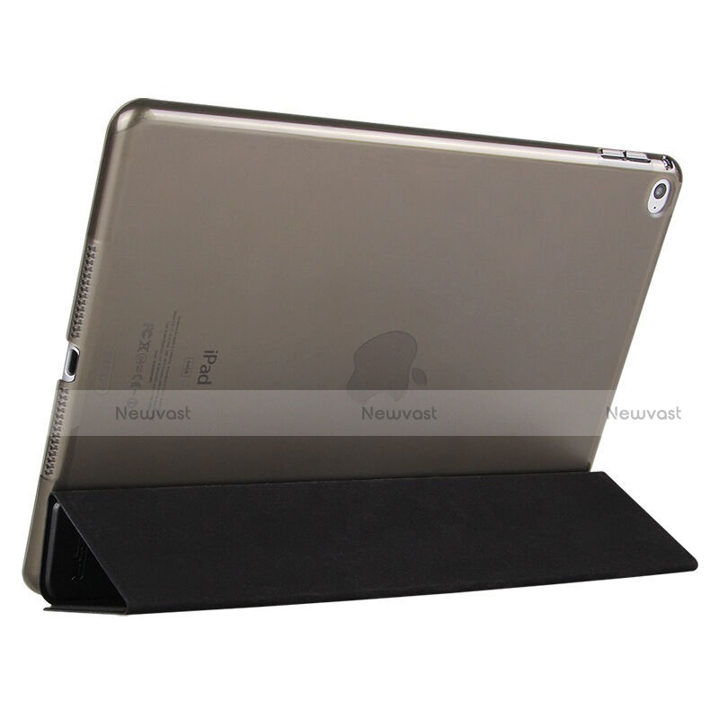 Leather Case Stands Flip Cover for Apple iPad Mini 4 Black