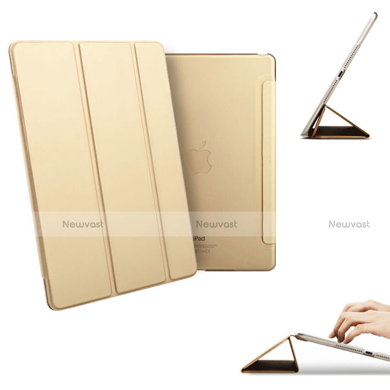 Leather Case Stands Flip Cover for Apple iPad Mini 4 Gold