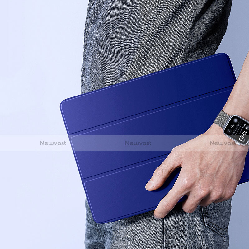 Leather Case Stands Flip Cover for Apple iPad New Air (2019) 10.5 Blue