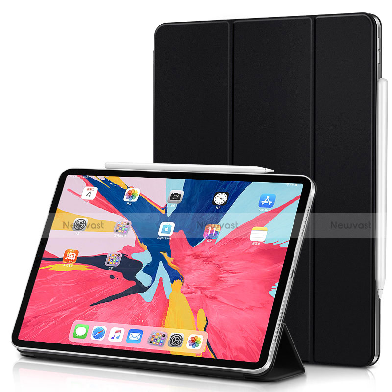 Leather Case Stands Flip Cover for Apple iPad Pro 11 (2018) Black