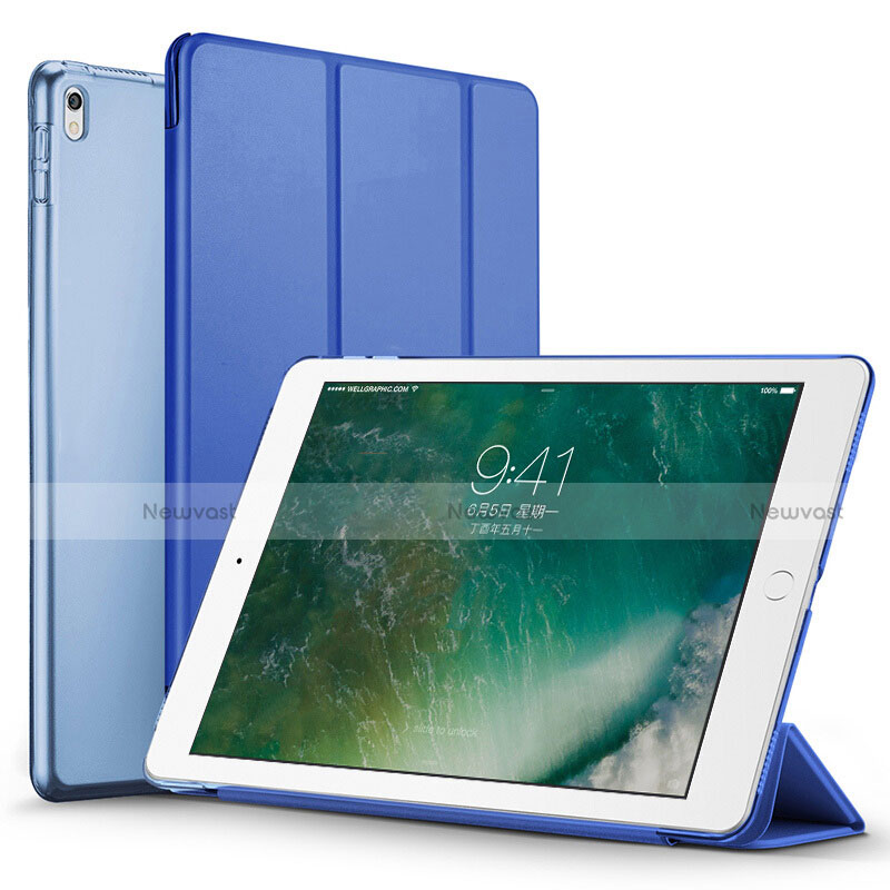 Leather Case Stands Flip Cover for Apple iPad Pro 12.9 (2017) Blue