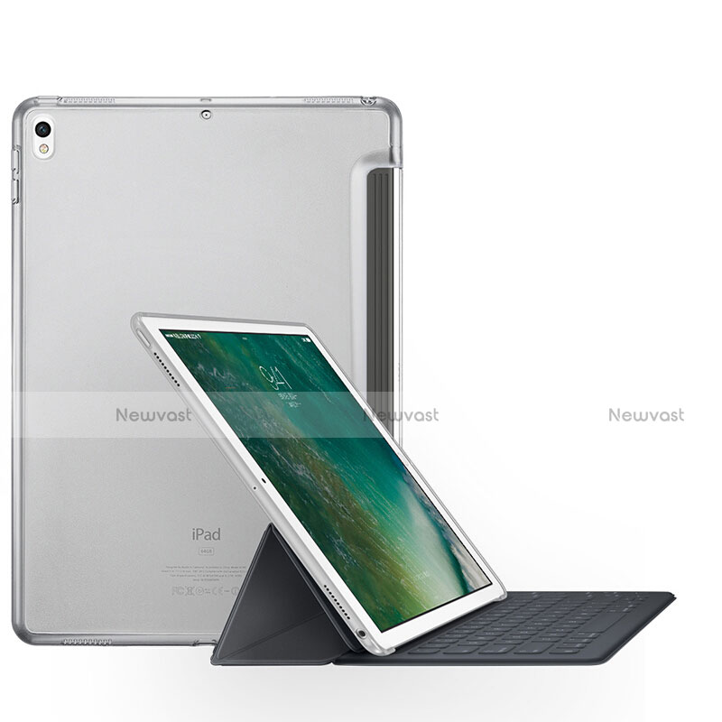 Leather Case Stands Flip Cover for Apple iPad Pro 12.9 (2017) Clear