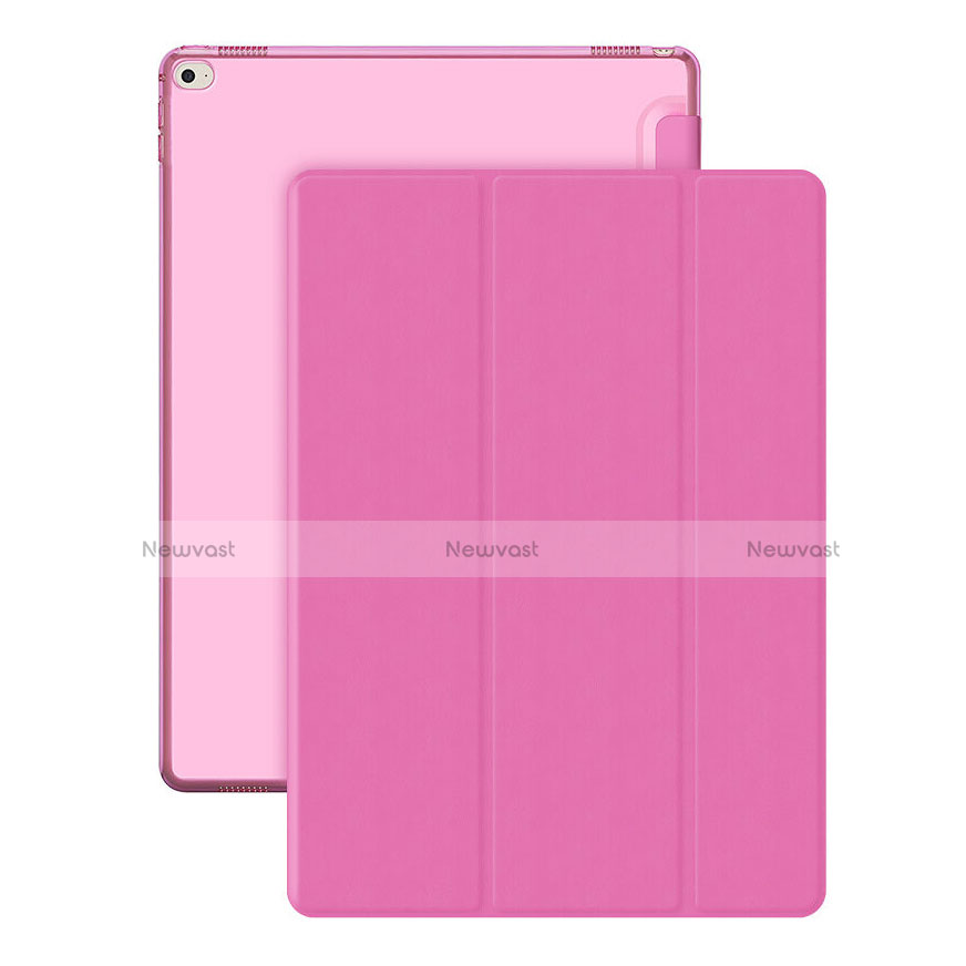 Leather Case Stands Flip Cover for Apple iPad Pro 12.9 Pink