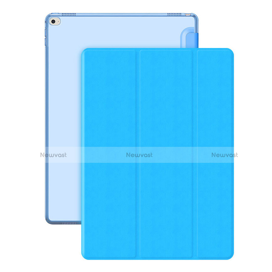 Leather Case Stands Flip Cover for Apple iPad Pro 12.9 Sky Blue