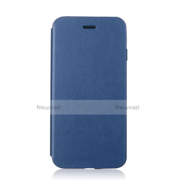 Leather Case Stands Flip Cover for Apple iPhone 6 Blue