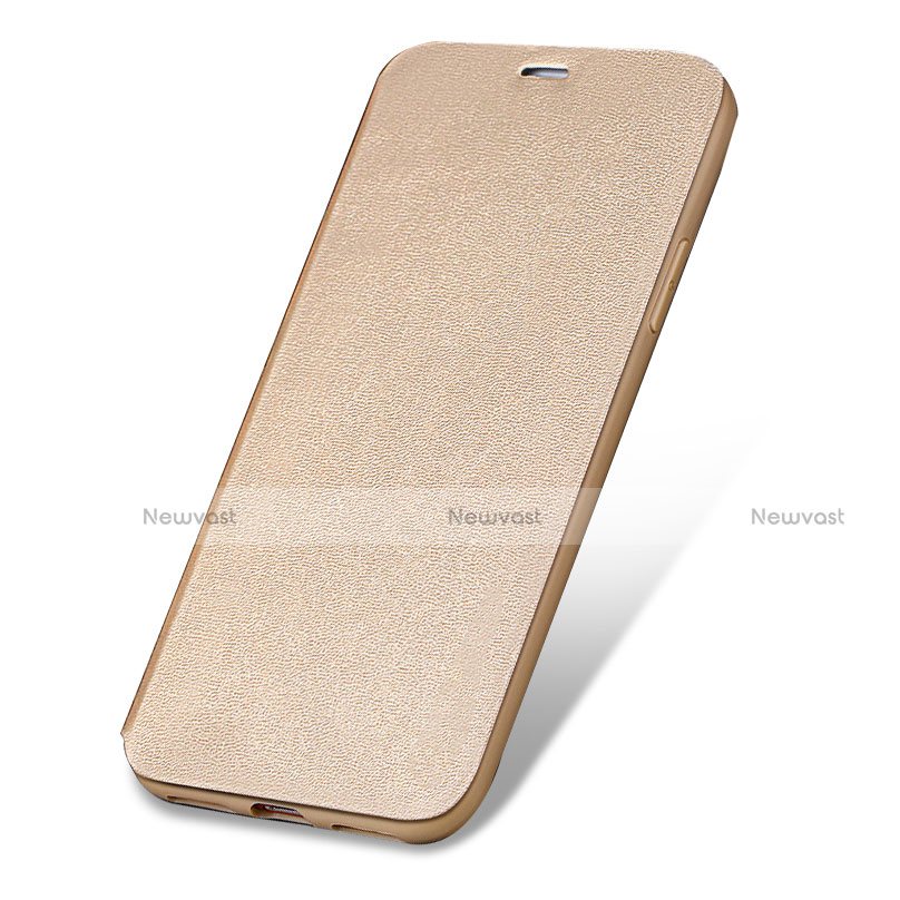 Leather Case Stands Flip Cover for Apple iPhone Xs Max Gold