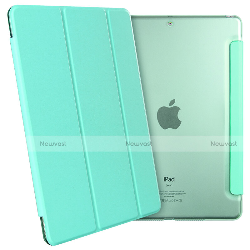 Leather Case Stands Flip Cover for Apple New iPad 9.7 (2017) Green