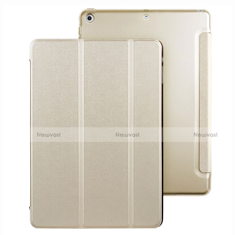Leather Case Stands Flip Cover for Apple New iPad 9.7 (2018) Gold