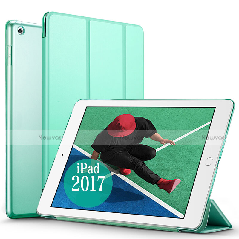 Leather Case Stands Flip Cover for Apple New iPad 9.7 (2018) Green