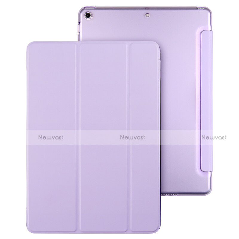 Leather Case Stands Flip Cover for Apple New iPad 9.7 (2018) Purple