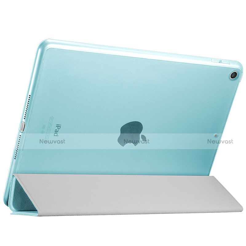 Leather Case Stands Flip Cover for Apple New iPad 9.7 (2018) Sky Blue