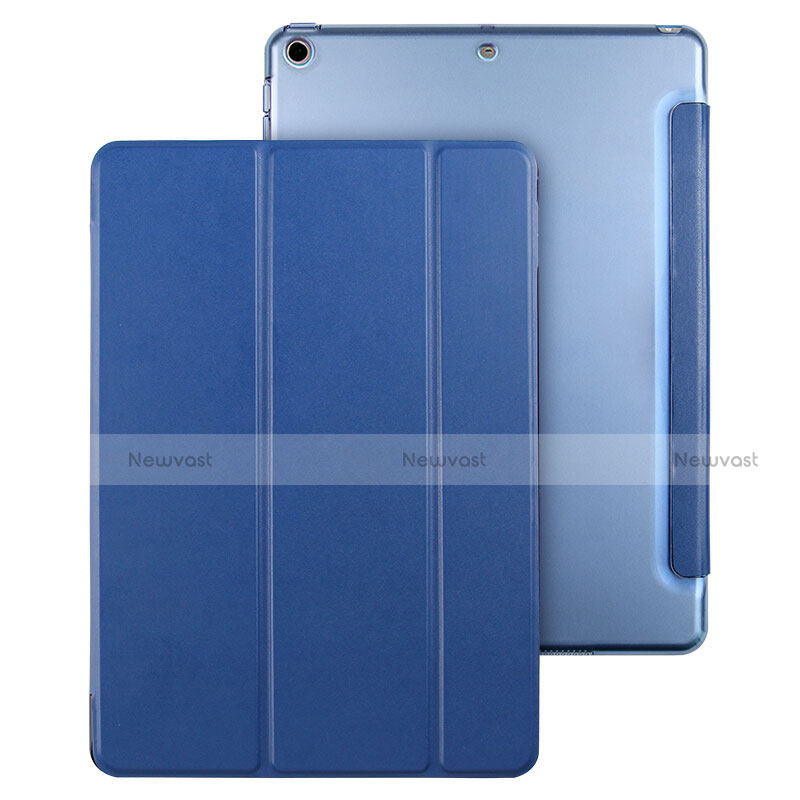 Leather Case Stands Flip Cover for Apple New iPad Pro 9.7 (2017) Blue