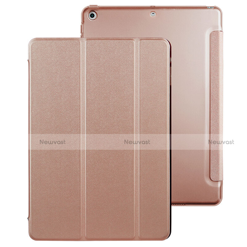 Leather Case Stands Flip Cover for Apple New iPad Pro 9.7 (2017) Rose Gold