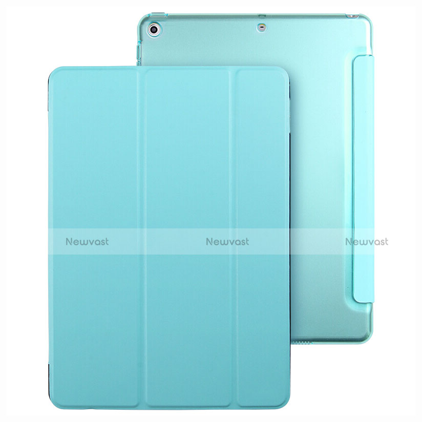 Leather Case Stands Flip Cover for Apple New iPad Pro 9.7 (2017) Sky Blue