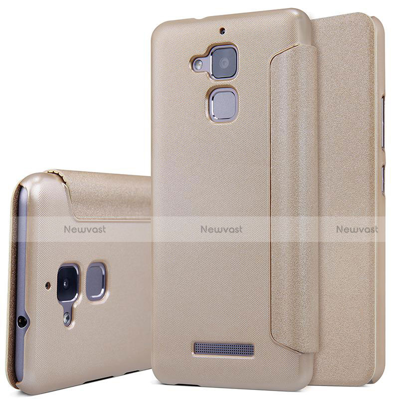 Leather Case Stands Flip Cover for Asus Zenfone 3 Max Gold