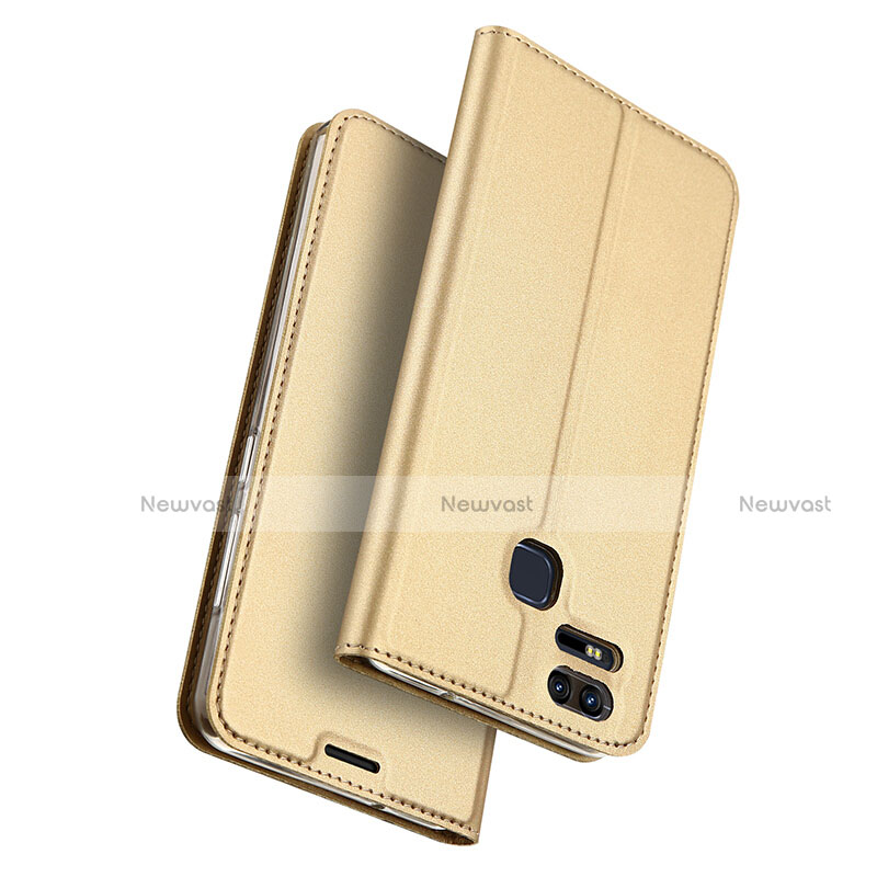Leather Case Stands Flip Cover for Asus Zenfone 3 Zoom Gold