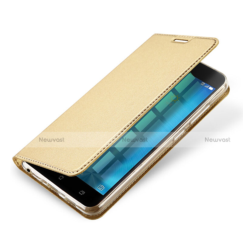 Leather Case Stands Flip Cover for Asus Zenfone 3 Zoom Gold