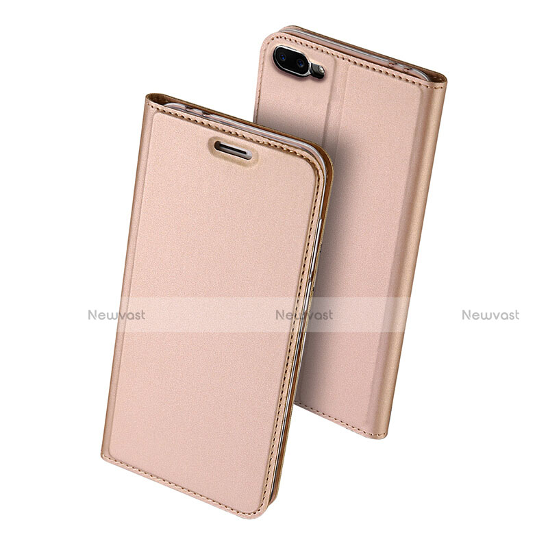 Leather Case Stands Flip Cover for Asus Zenfone 4 Max ZC554KL Rose Gold