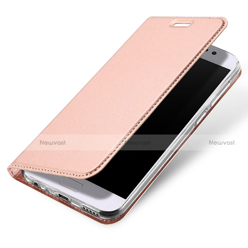 Leather Case Stands Flip Cover for Asus Zenfone 4 Selfie Pro Rose Gold