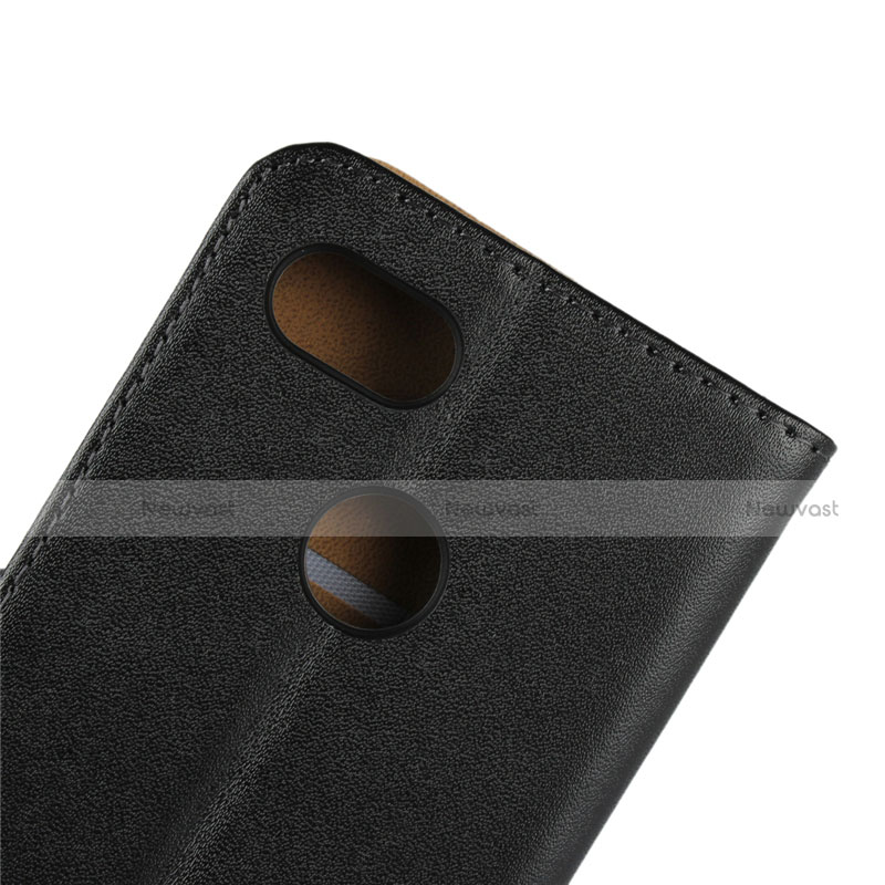 Leather Case Stands Flip Cover for Google Pixel 3 Black