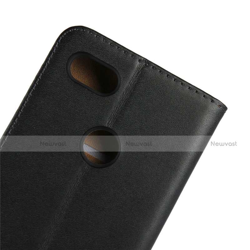 Leather Case Stands Flip Cover for Google Pixel 3 XL Black