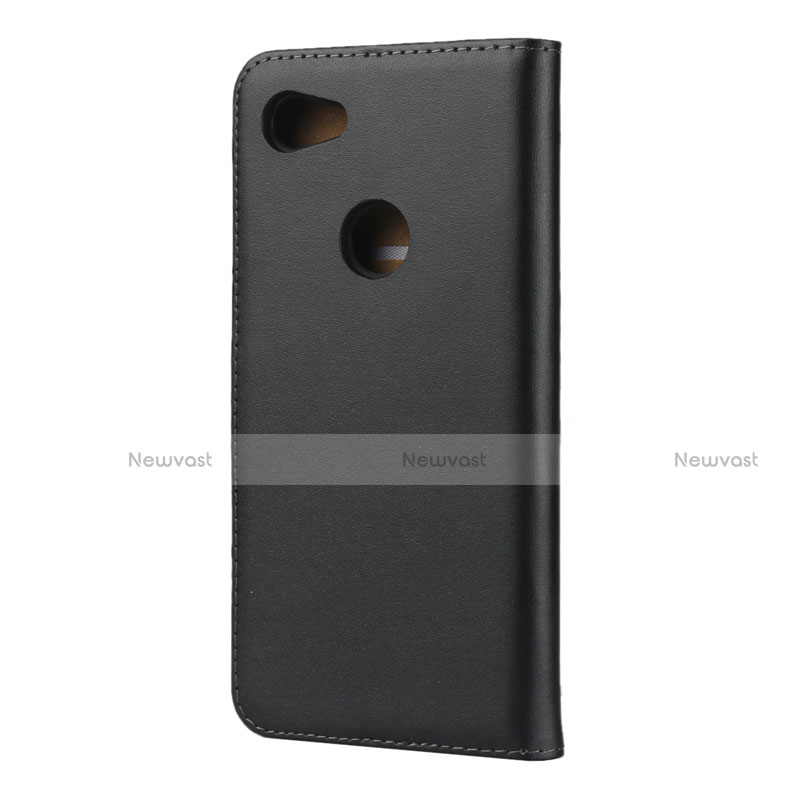 Leather Case Stands Flip Cover for Google Pixel 3a XL Black