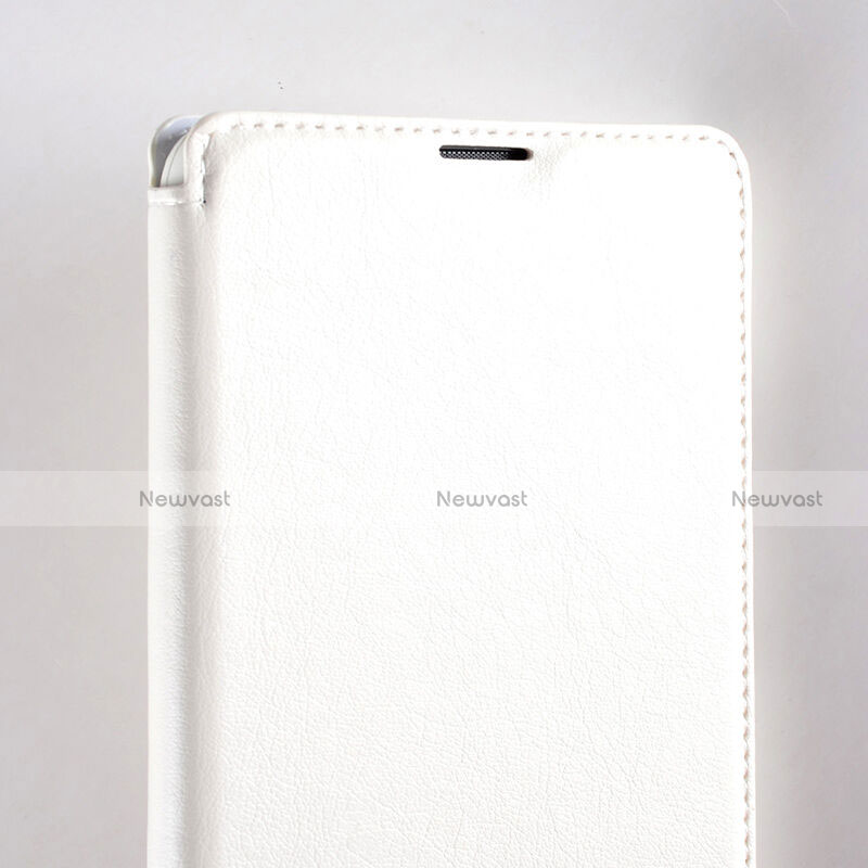 Leather Case Stands Flip Cover for Huawei Ascend Mate 2 White
