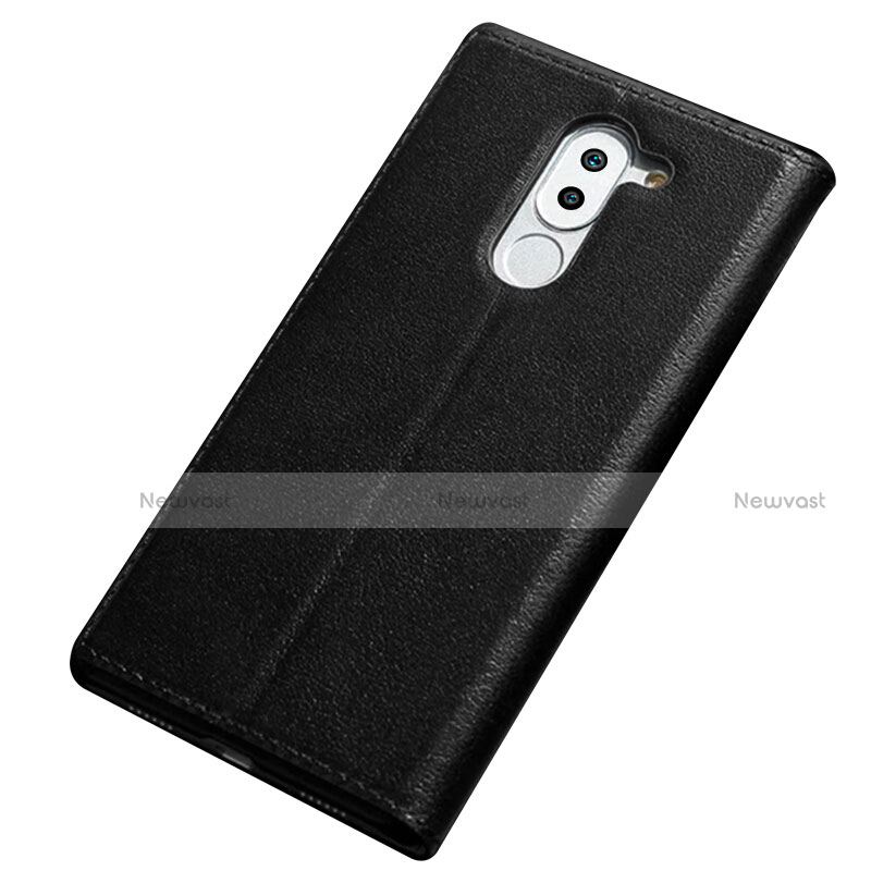 Leather Case Stands Flip Cover for Huawei GR5 (2017) Black