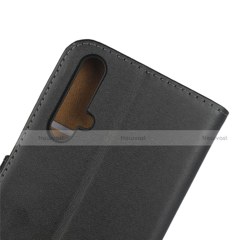 Leather Case Stands Flip Cover for Huawei Honor 20 Black