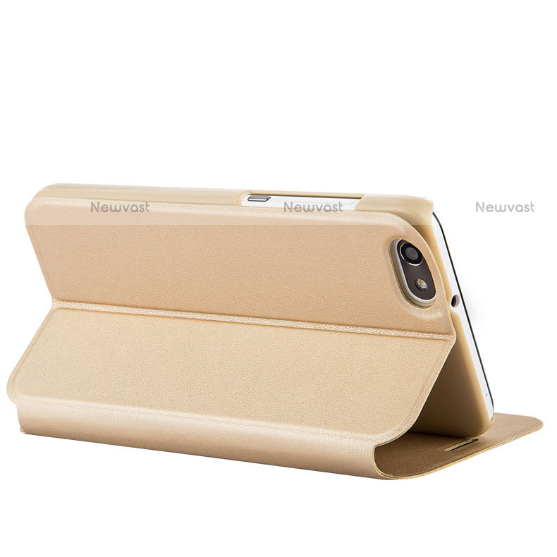 Leather Case Stands Flip Cover for Huawei Honor 4X Gold